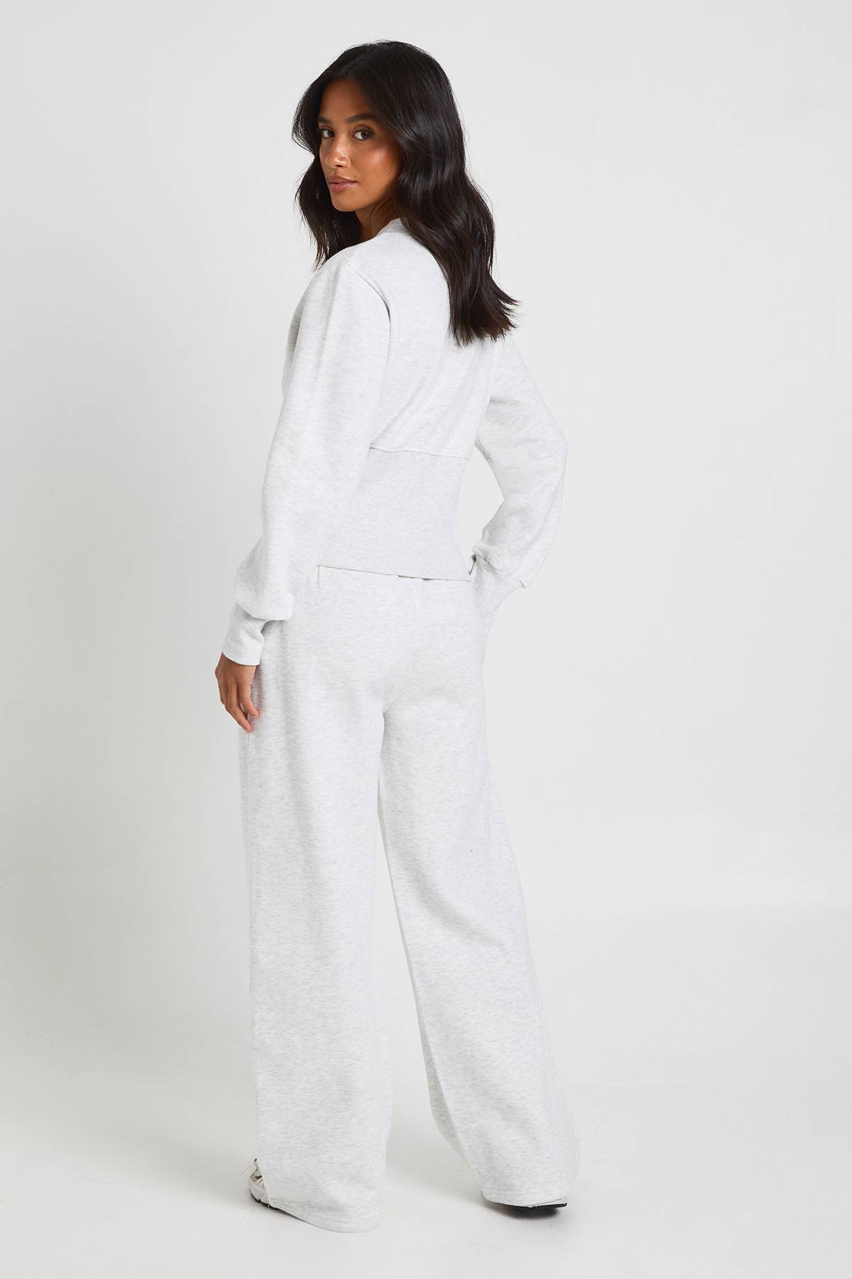 boohoo Ensemble Survêtement Petite Bomber Sweat À Ourlet Profond Avec Boutons-pression