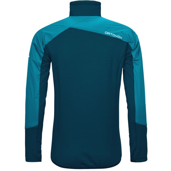 Veste polaire ski rando ORTOVOX WESTALPEN SWISSWOOL HYBRID JACKET MOUNTAIN BLUE