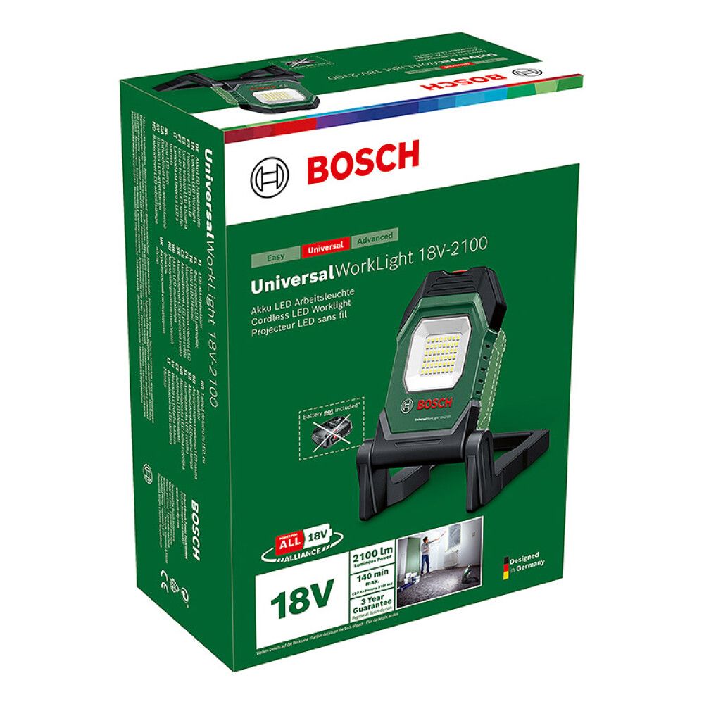 ARBEIDSLAMPE BOSCH UNIVERSAL 18-2100 18V UTEN BATTERI