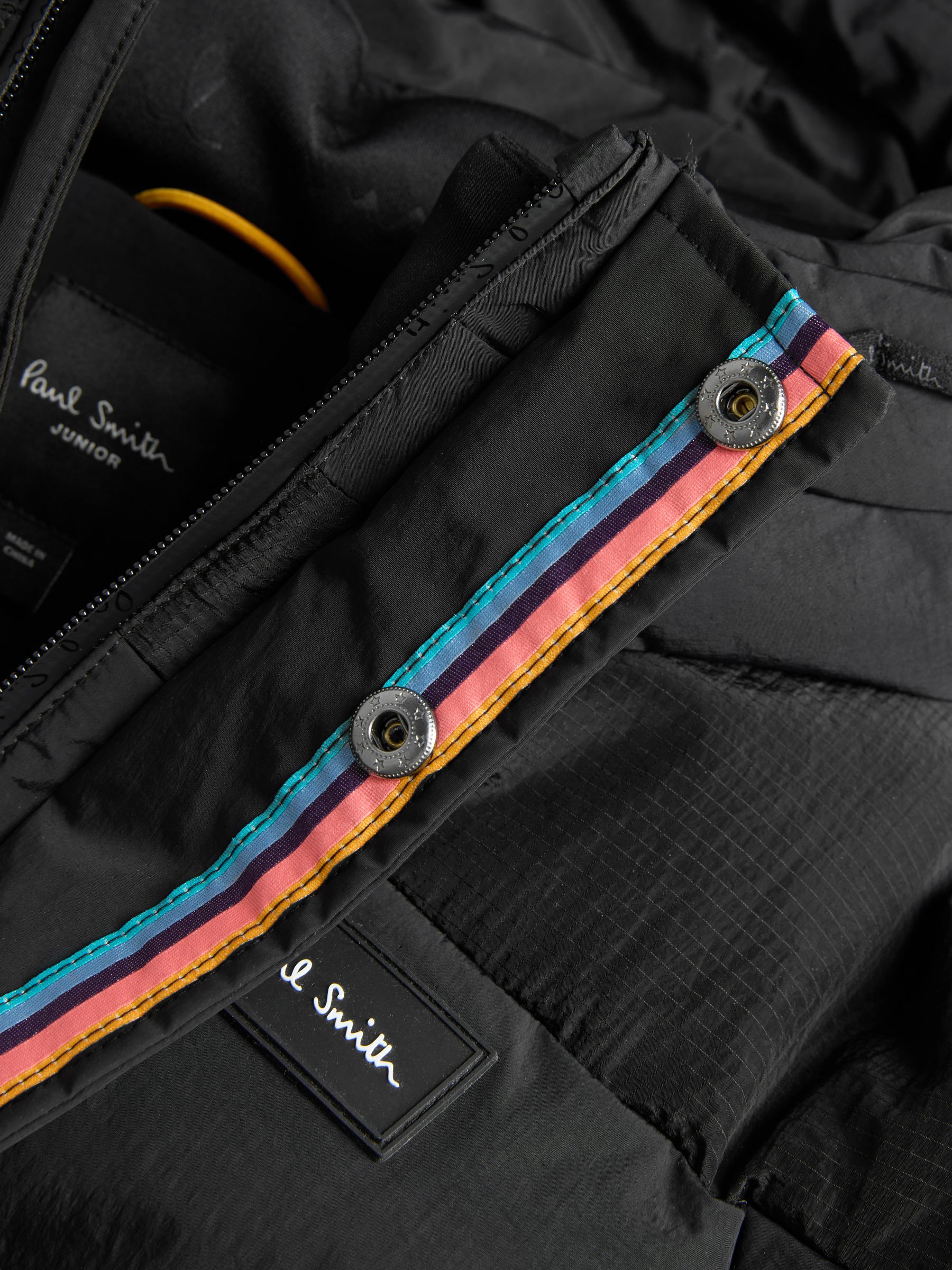 Paul Smith Junior Shower Resistant Black Padded Coat