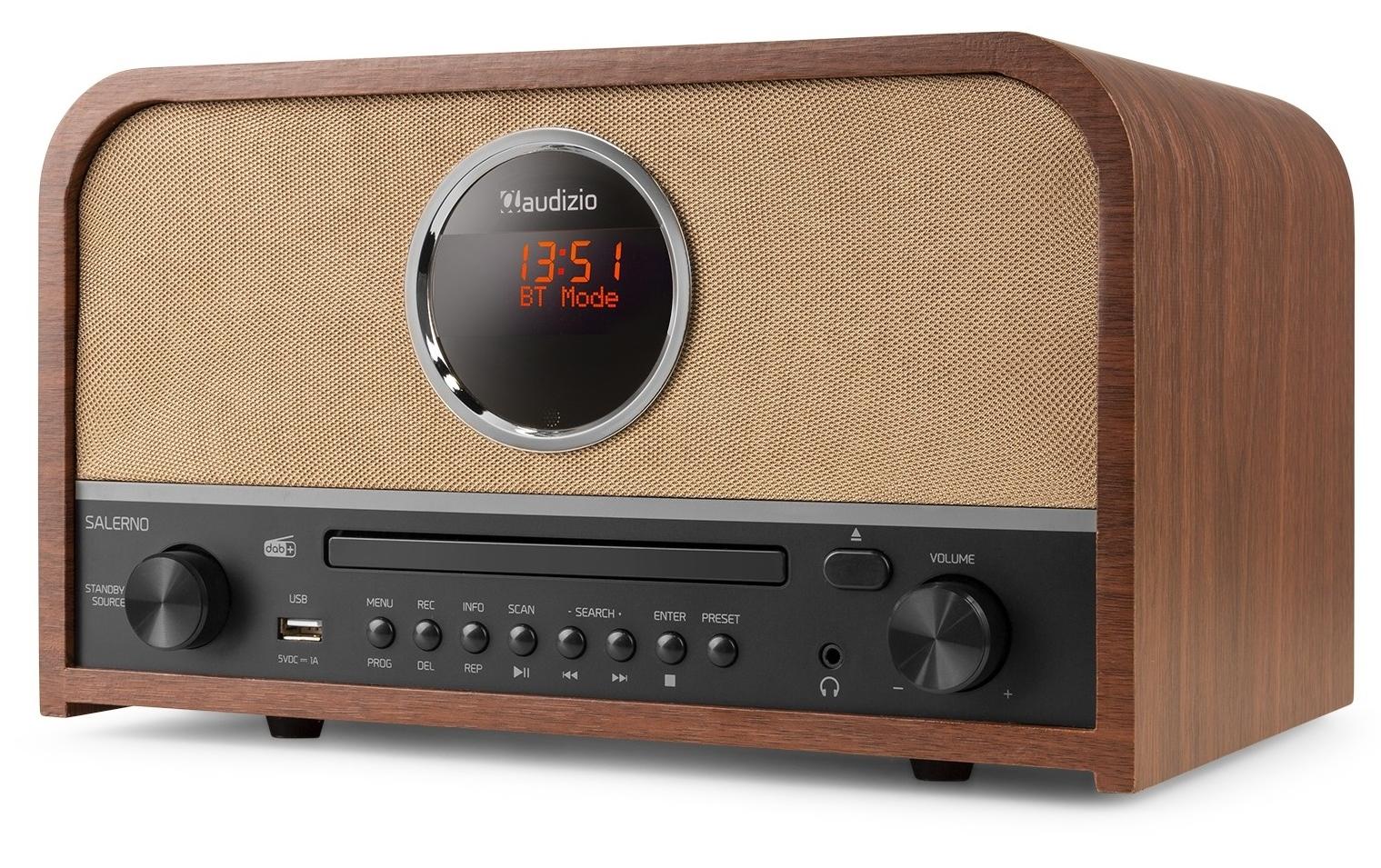 Radio/CD-Player Salerno Braun<br>DAB+-Radio mit CD-Player im klassischen Vintage-Look