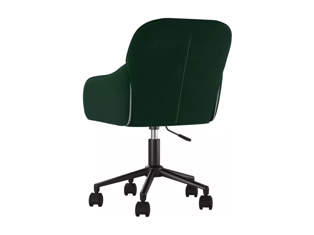 Chaise pivotante de bureau Vert foncé Velours