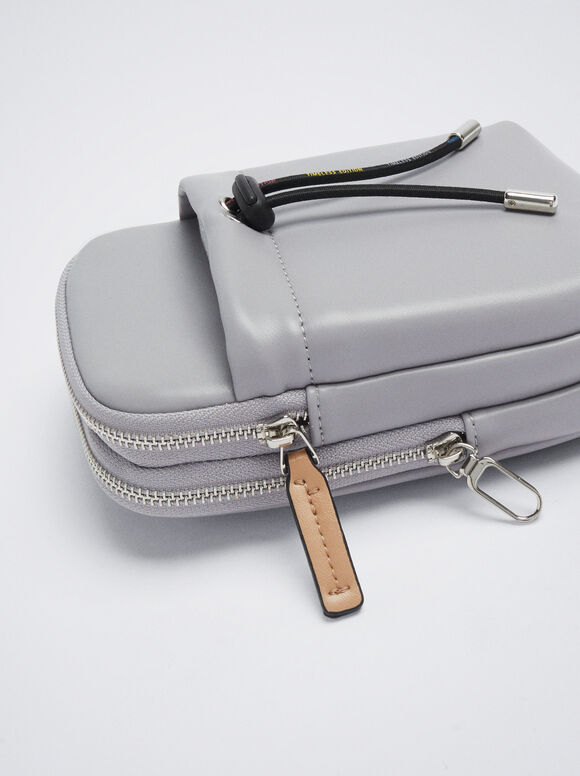 Bolsa para celular com fecho ajustável - Azul