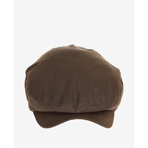 Barbour Cheviot Wax Flatcap, Olive, XL