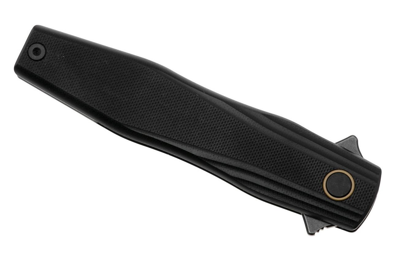 Ruike P188-B Blackwashed D2, Black G10, zakmes