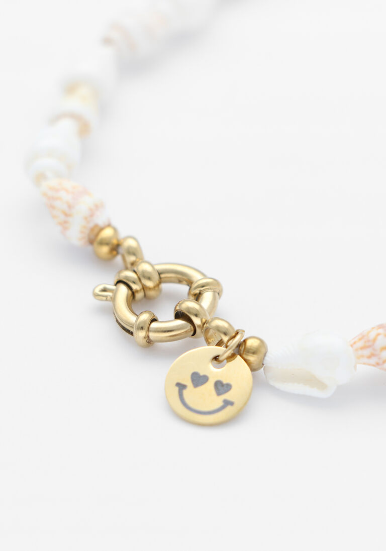 witte bonnie studios sieraad shell bracelet