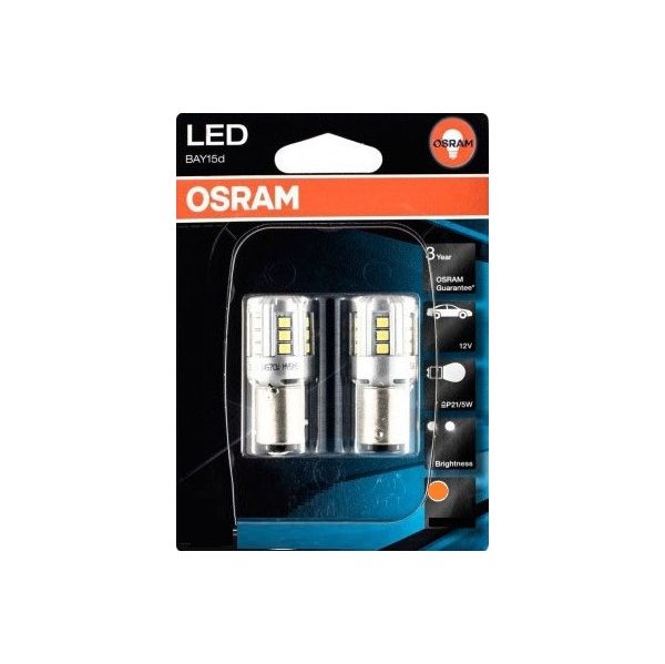Osram 2x Lâmpadas Ledriving P21/5W BAY15d Laranja - 1457YE-02B