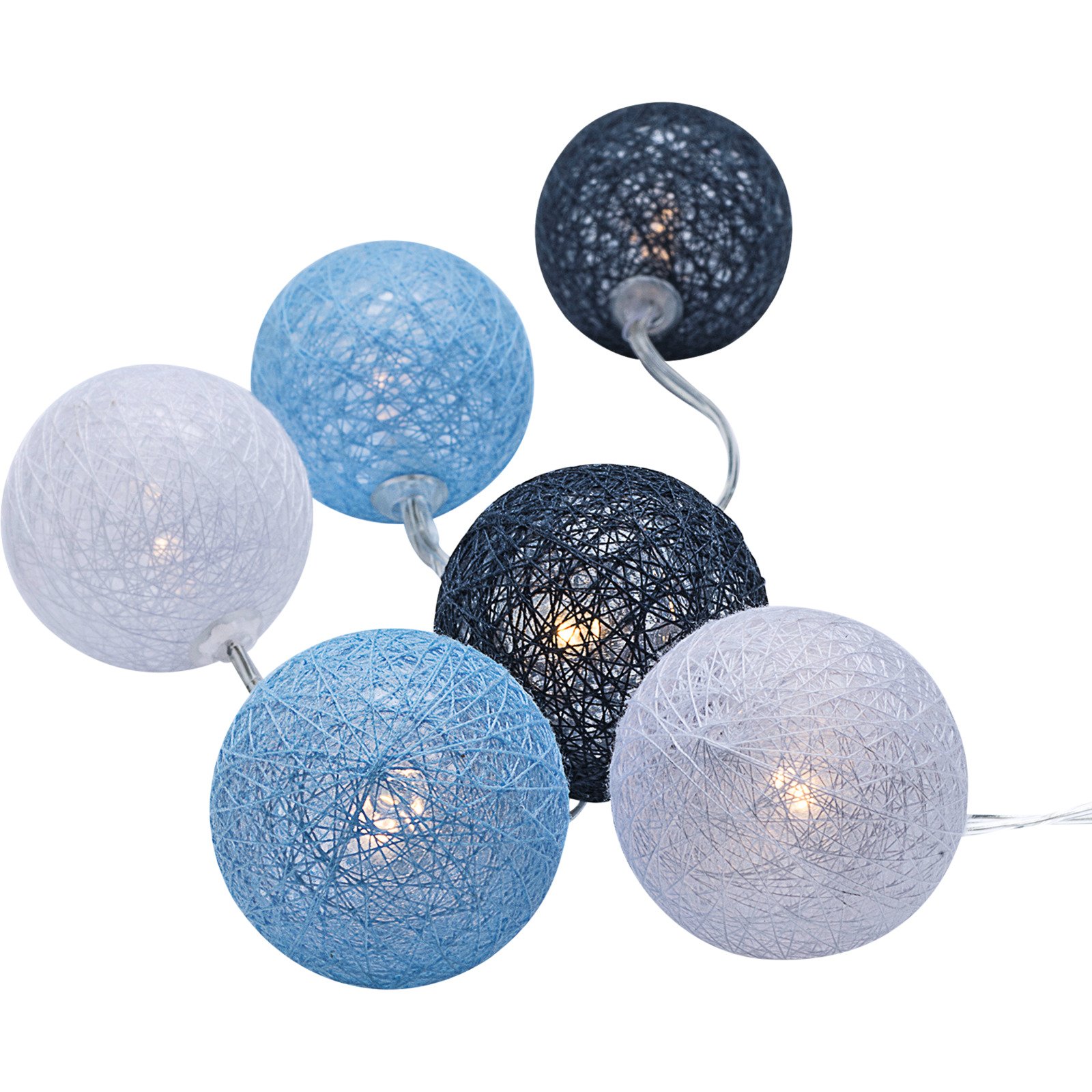 LED Lichterkette aus Baumwolle 290cm