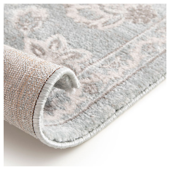 Tapis à motif floral oriental - nora - bleu - 120 x 170 cm
