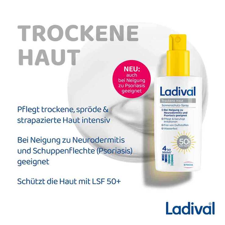 Ladival trockene Haut Sonnenschutz-Spray LSF 50 + , 2x150 ml
