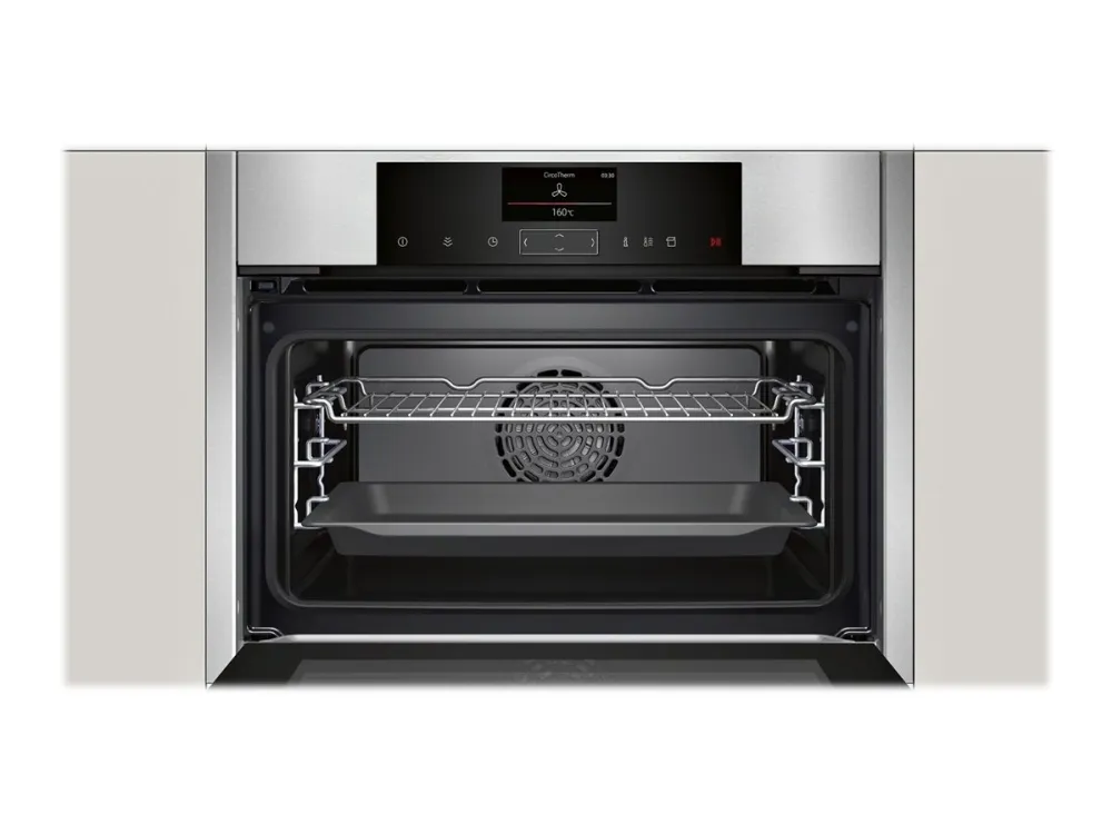 Neff N 90 C15FS22N0 - Ovn - med dampfunktion - til indbygning - niche - bredde: 56 cm - dybde: 55 cm - højde: 45 cm - med selv-rengøring - Klasse A  - rustfrit stål