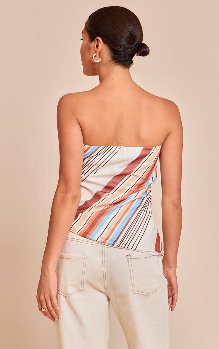 Multicolore Haut Bandeau Petite À Rayures