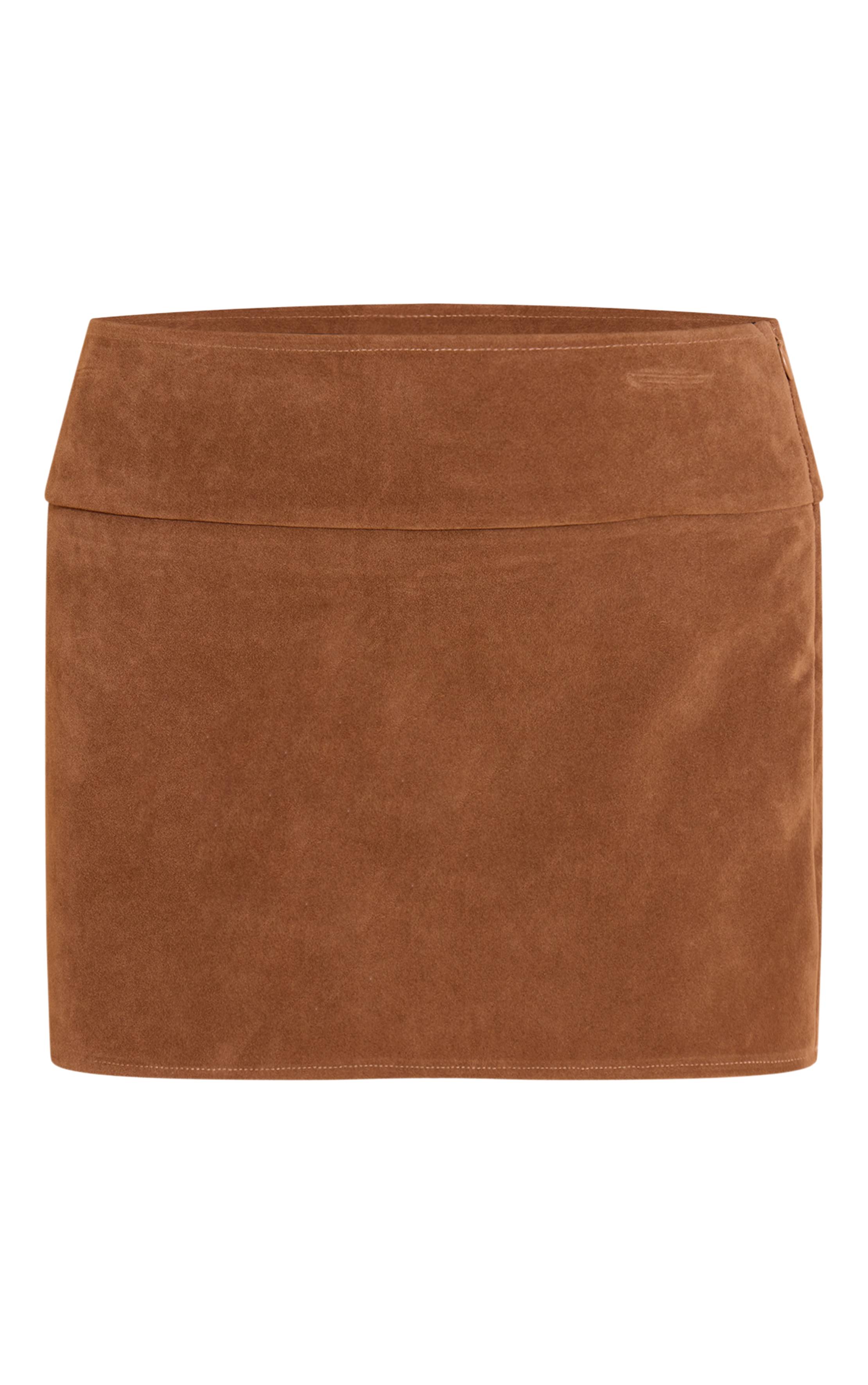 Marron Mini Jupe En Synthétique