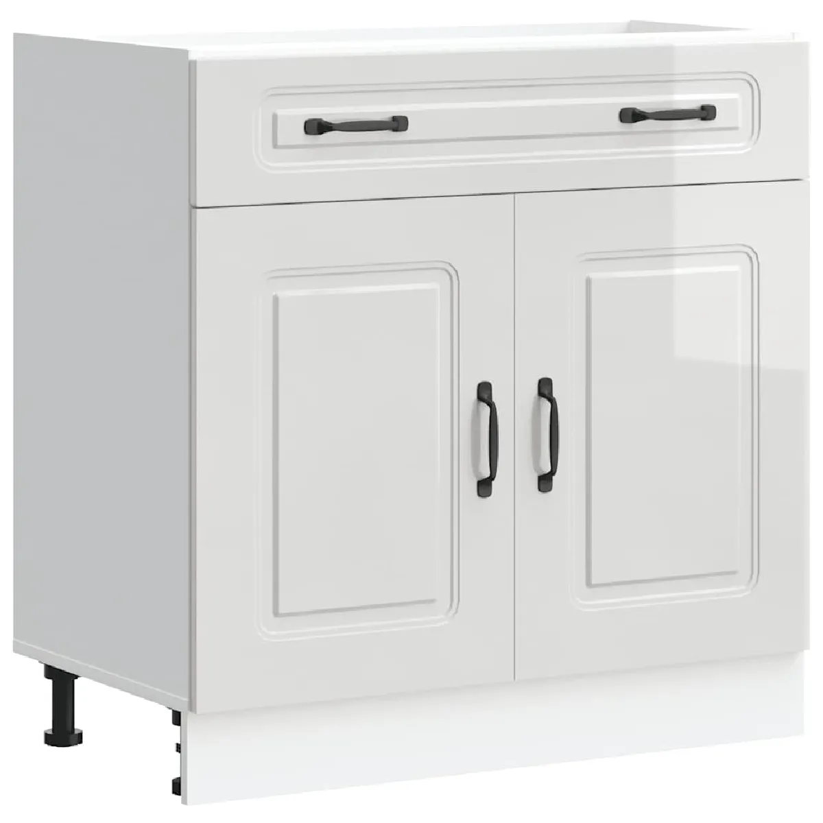 Vidaxl Armoire de Cuisine Kalmar - Blanc Brillant