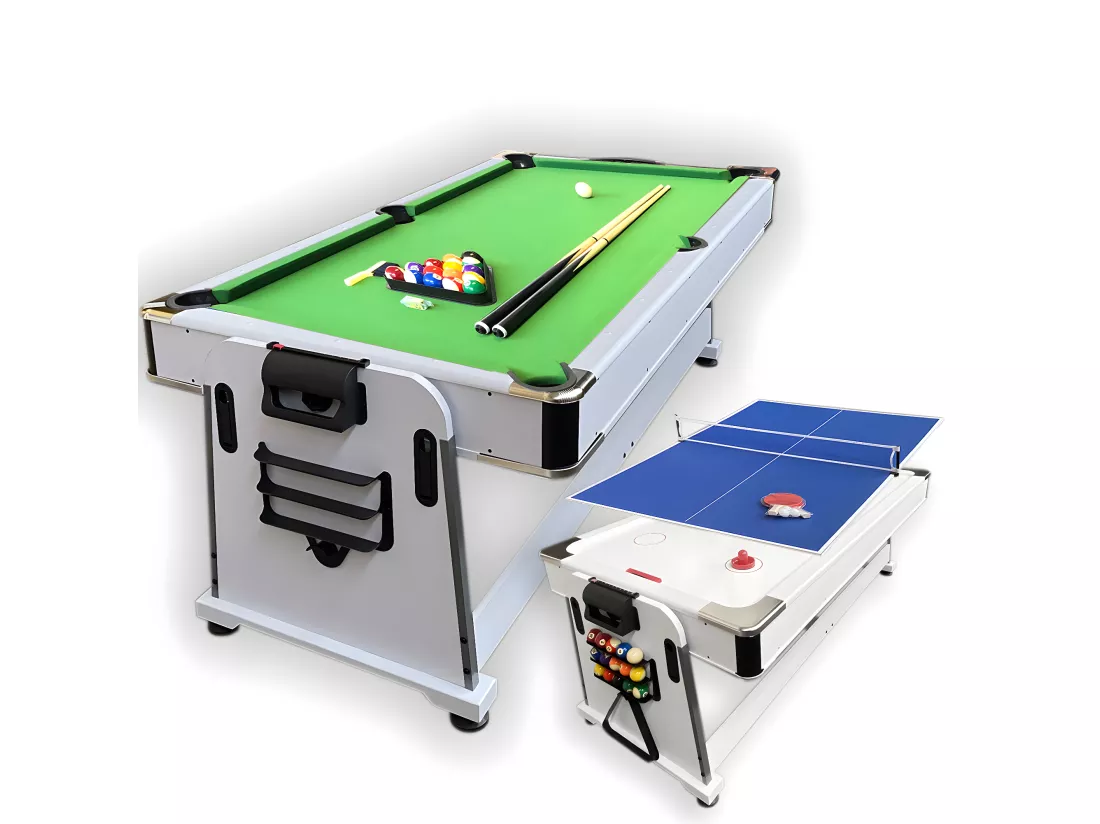 Table de Billard 7 pieds Multi-jeux vert Air Hockey + Table de Tennis – Stark White