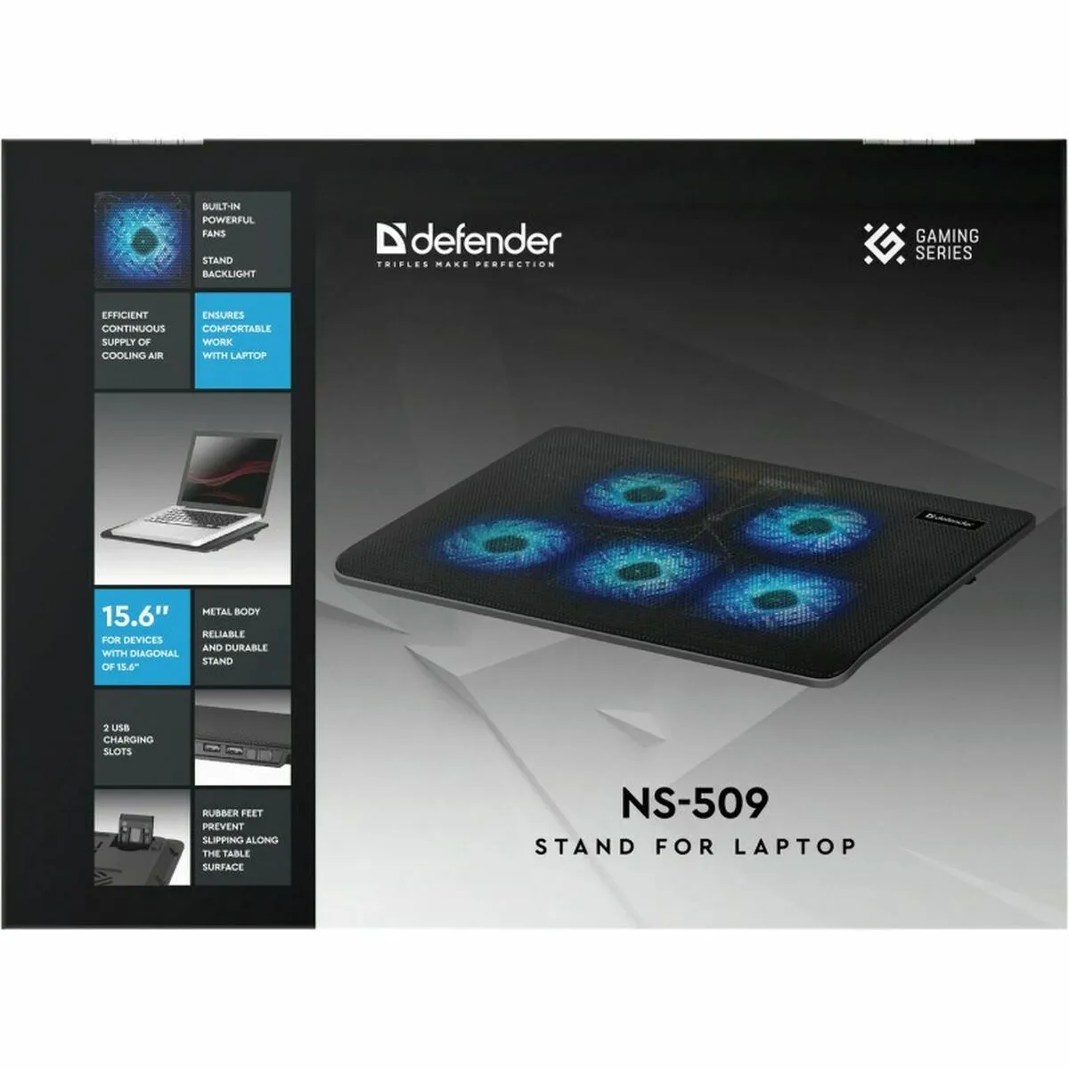 Defender Support Refroidissement Ordinateur Portable - Noir