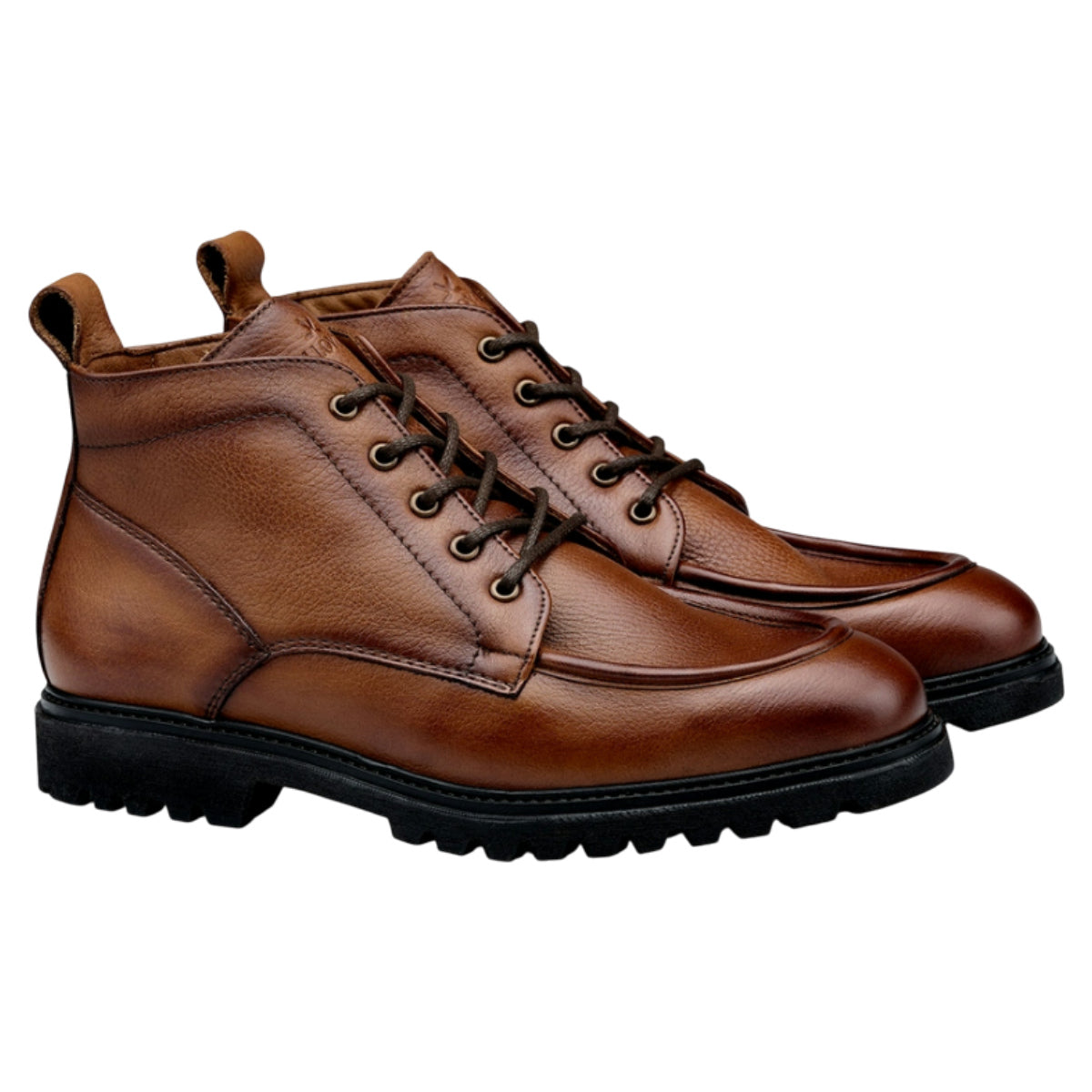 SELECT 327G korte støvler, herre, cognac brun