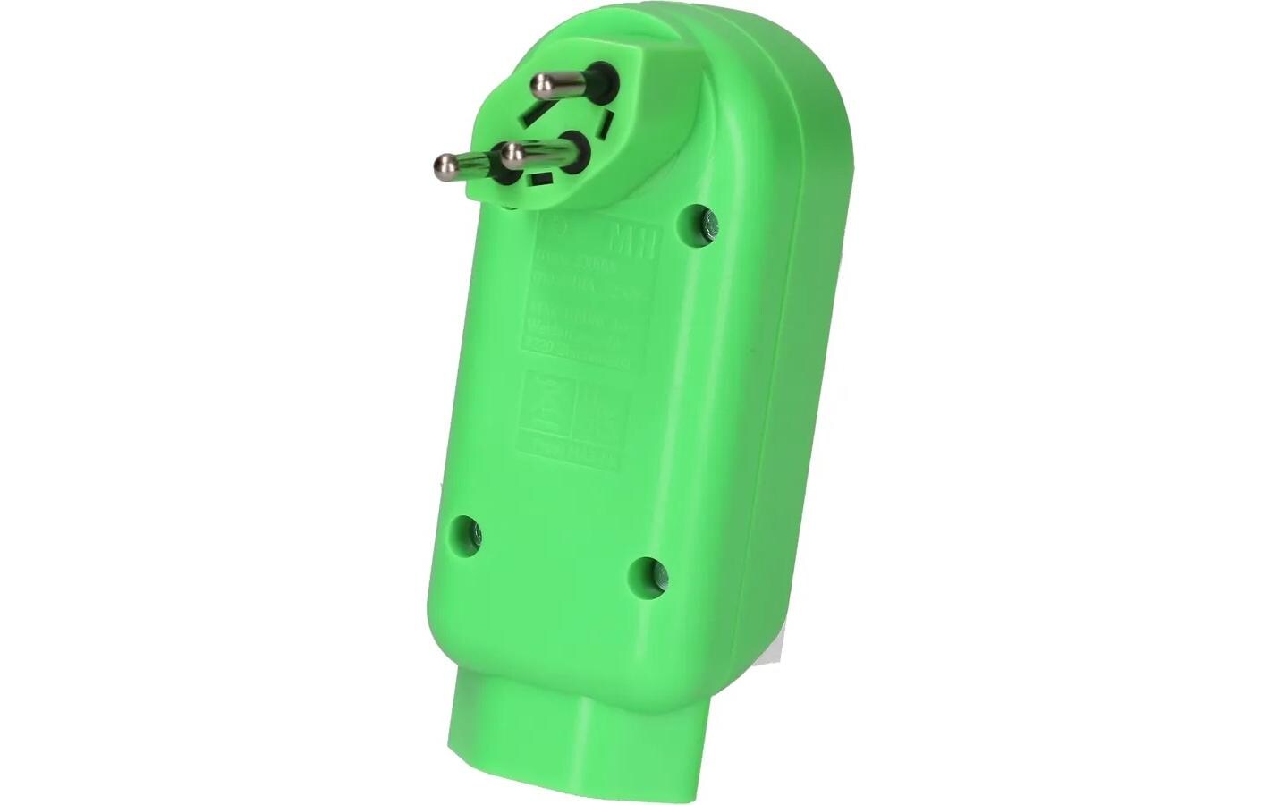 Mehrfachstecker maxADAPT BS 2 + 1 x T13, Fl-GrünDrehbarer Abzweigstecker mit drei Typ13 Steckdosen und erhöhtem Berührungsschutz, 230 V/10 A
