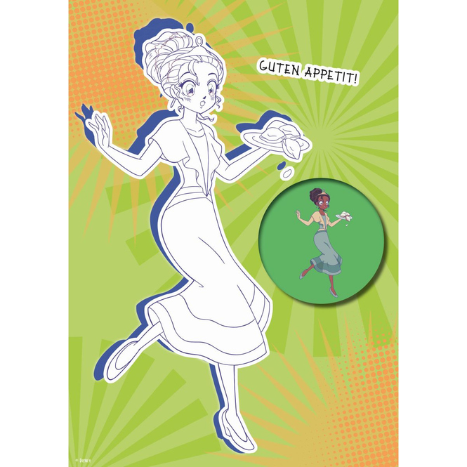 Disney Prinzessin - Mein zauberhafter Manga-Malblock - Mit Stickern