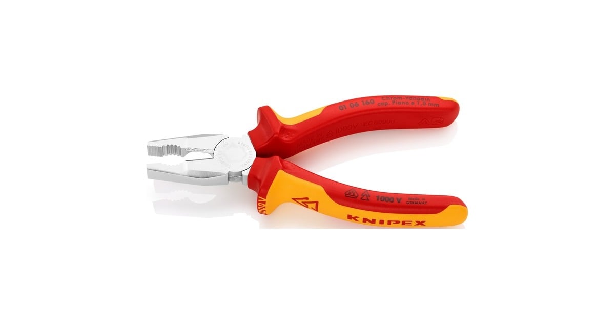 KNIPEXKombitang 01 06 160 combinatietang  (Rood/geel)