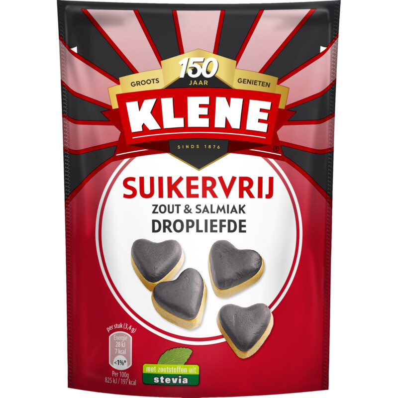 Klene Suikervrij zout & salmiak dropliefde