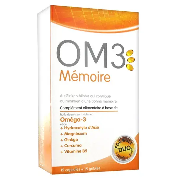 OM3 Memory Duo Fórmula 15 cápsulas + 15 cápsulas gelatinosas