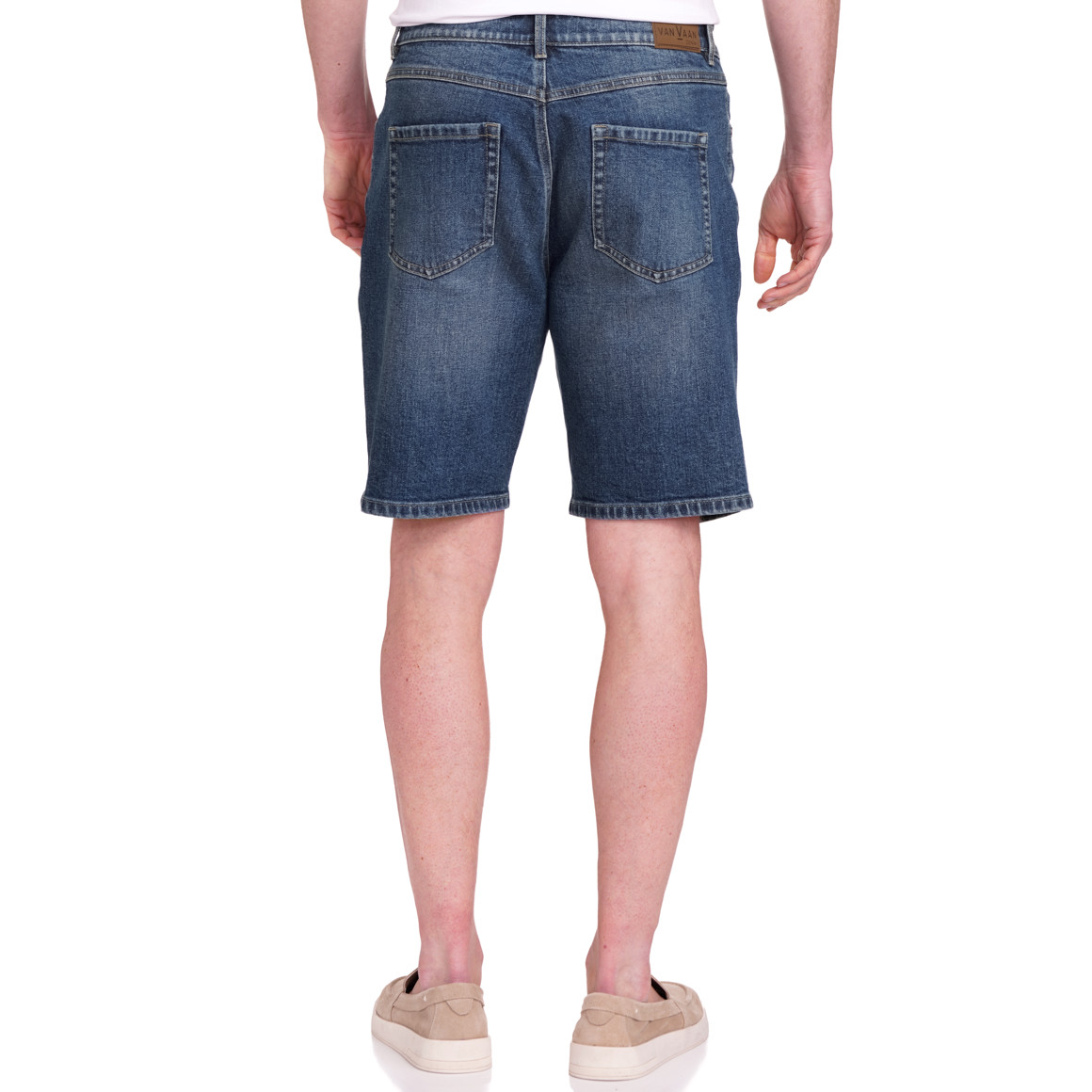 VanVaan Herren Jeans-Shorts in Denim-Optik blau