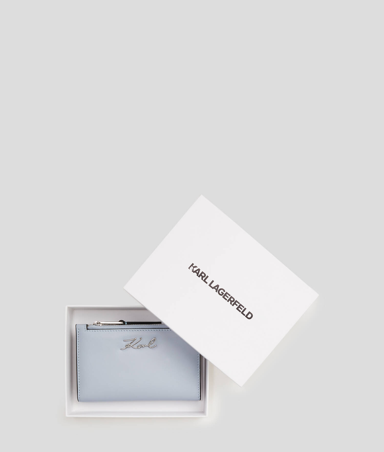 PORTEFEUILLE À DEUX VOLETS MINCE K/SIGNATURE - Bleu Kentucky