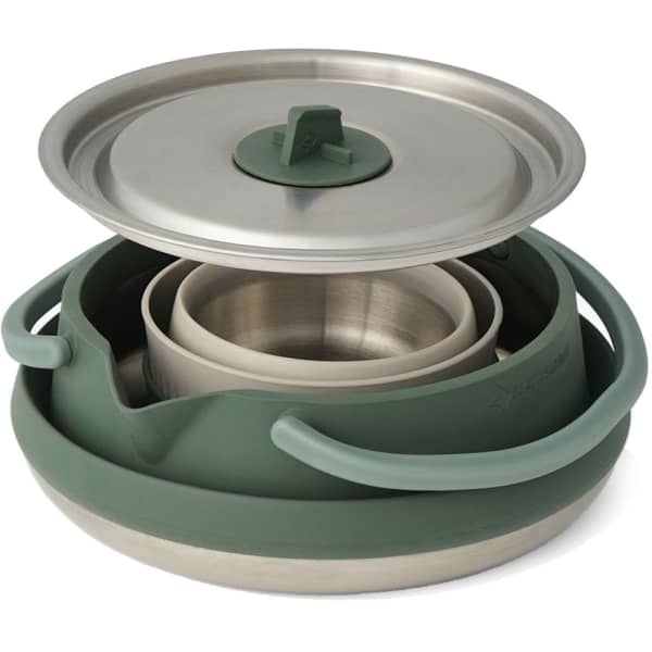 Popote randonnée SEA TO SUMMIT DETOUR STAINLESS STEEL KETTLE COOK SET 3PC