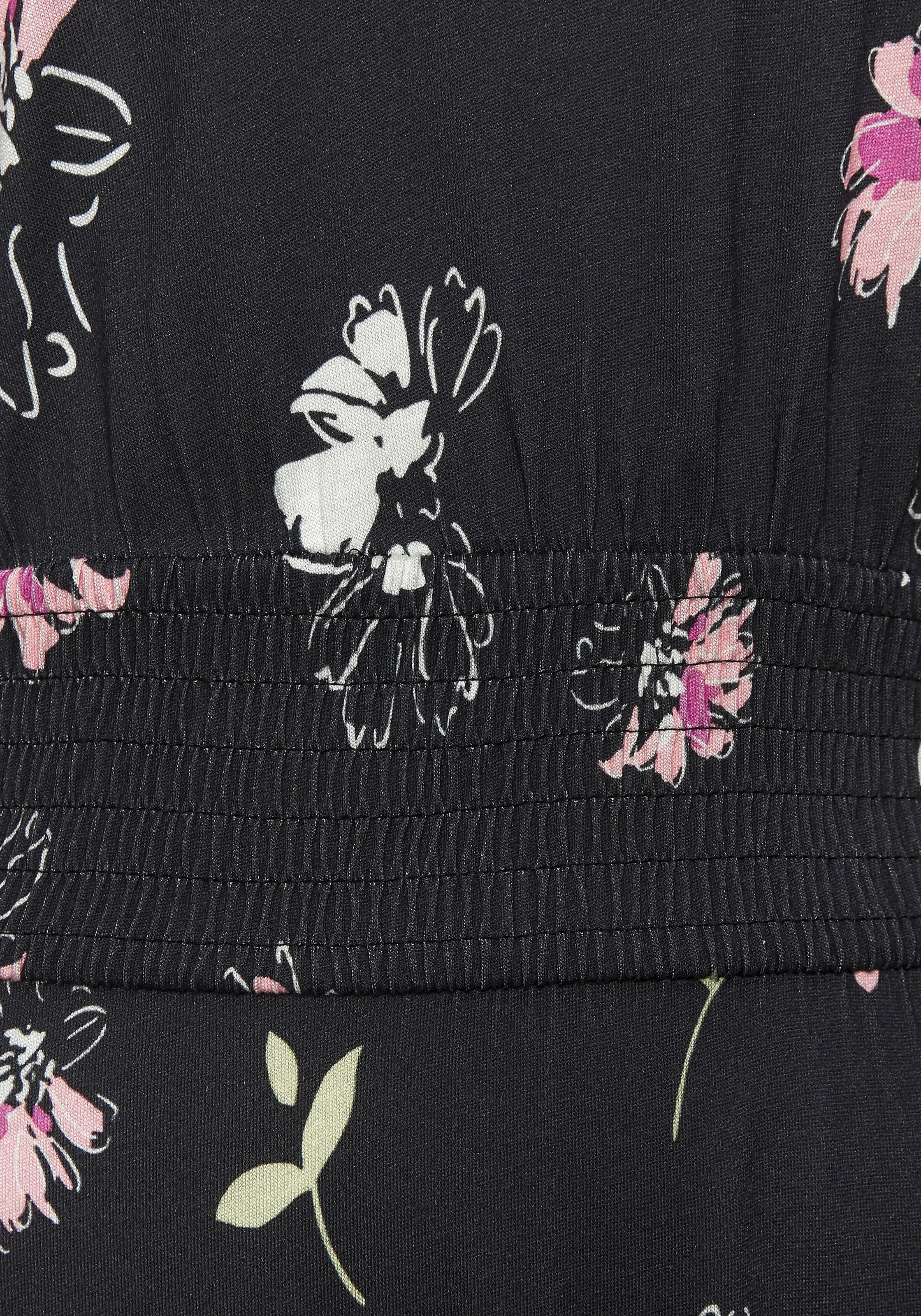 Vivance Maxikleid mit Blumendruck und leichten Puffärmeln, Sommerkleid, casual