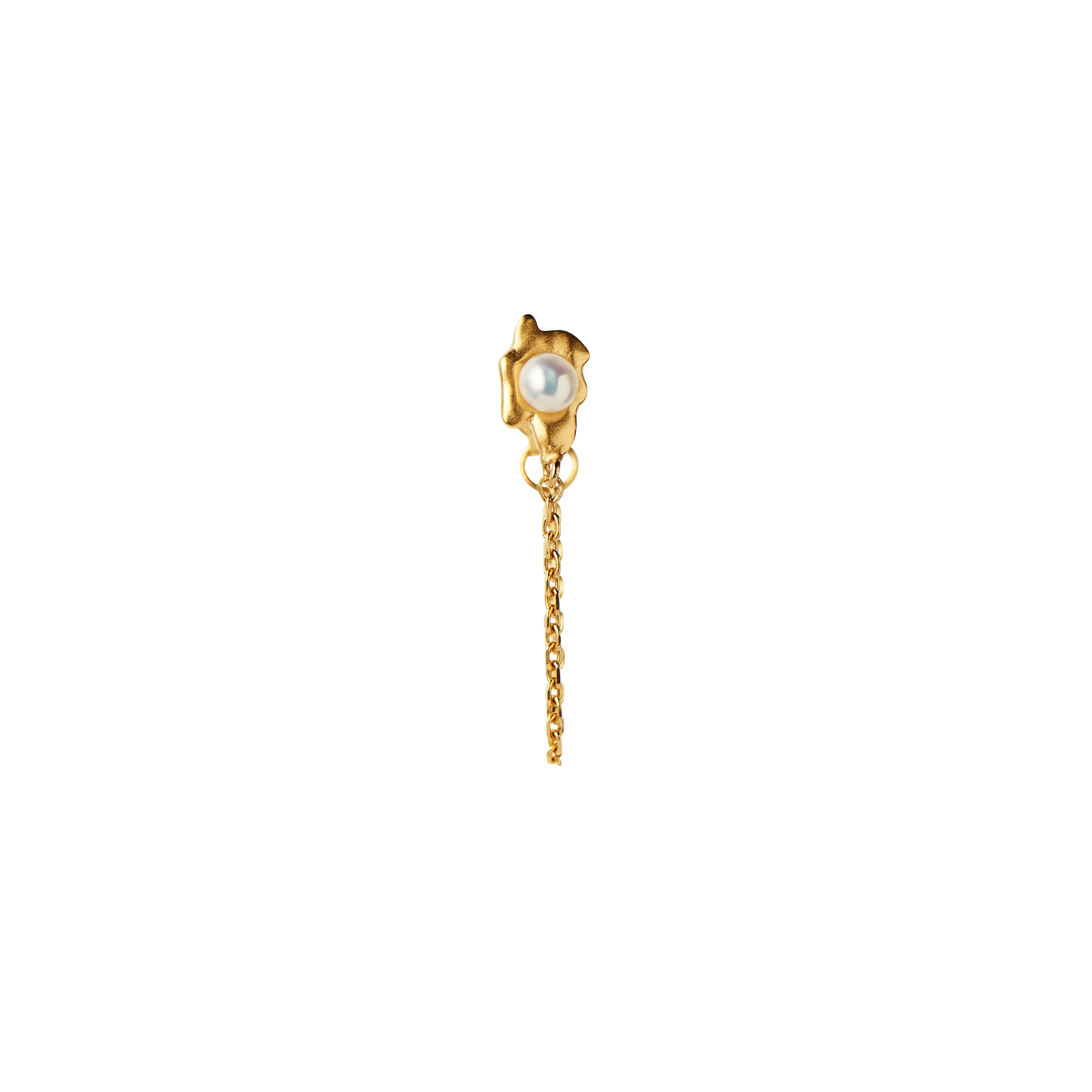 STINE A Jewelry  Shelly Pearl ørering - forgyldt
