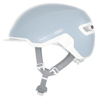 Casque Ville Abus HUD-Y Pure Aqua Bleu Clair/Blanc