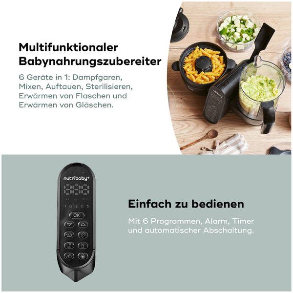 BabymoovBabymoov   Nutribaby Plus XL Nahrungszubereiter Black