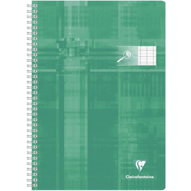 Cahier reliure intégrale déficients visuels A4 100 pages grands carreaux noirs 2,5mm agrandis 10x10 Couleur aléatoire - Assortis