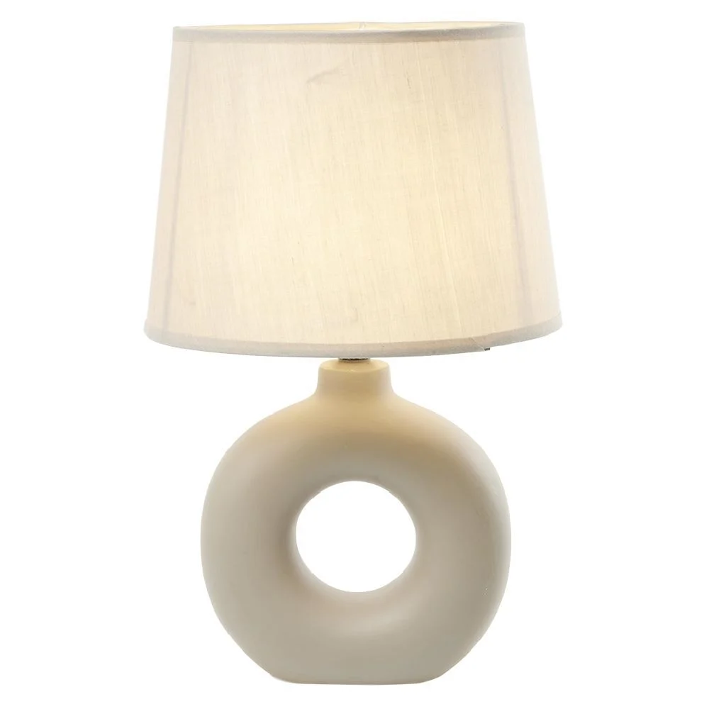 Lampe ronde en céramique avec centre ajouré Ø25xH39cm