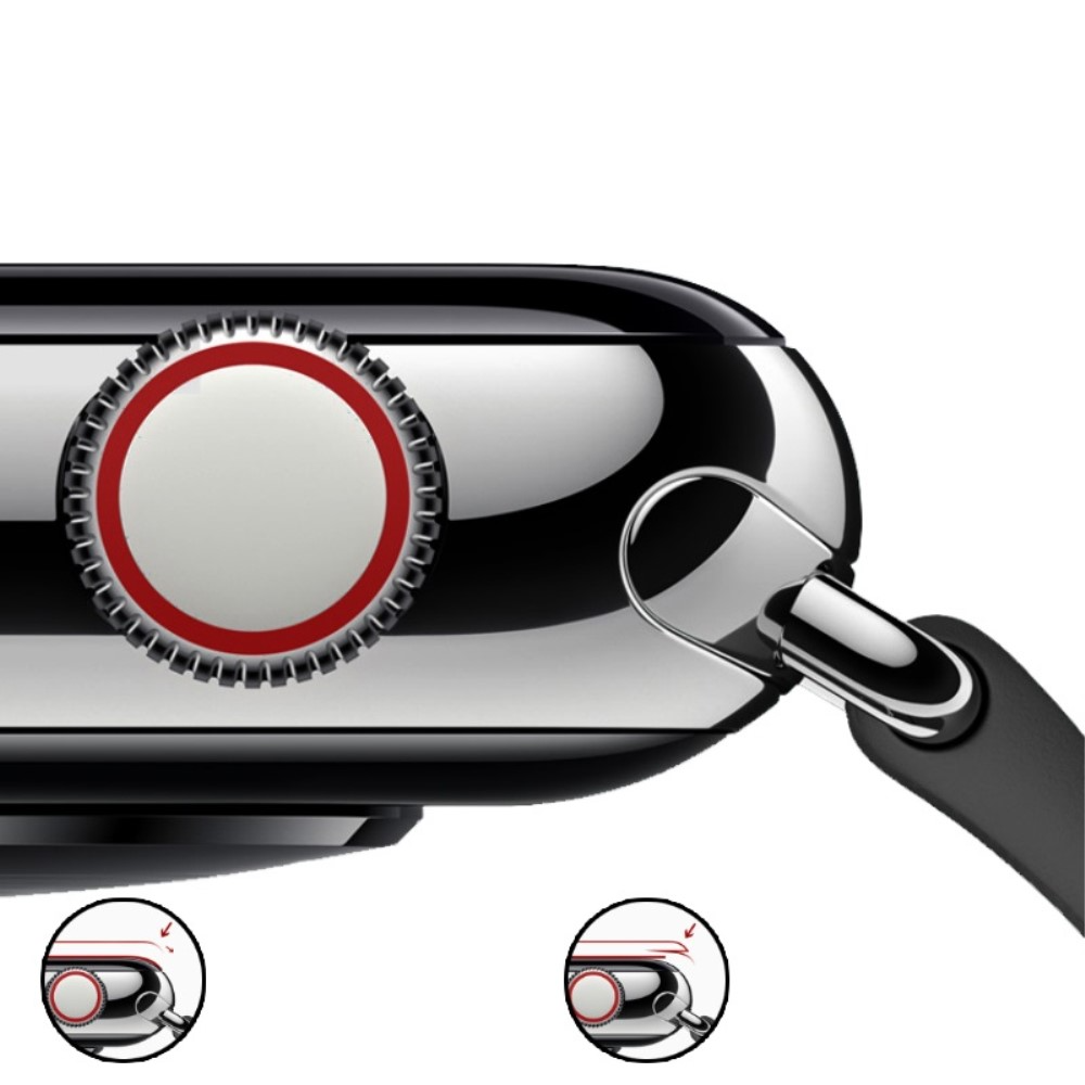 (2er Set) Wiwu - Apple Watch (38 mm) Panzer Glas Display mit Rahmen - Schwarz