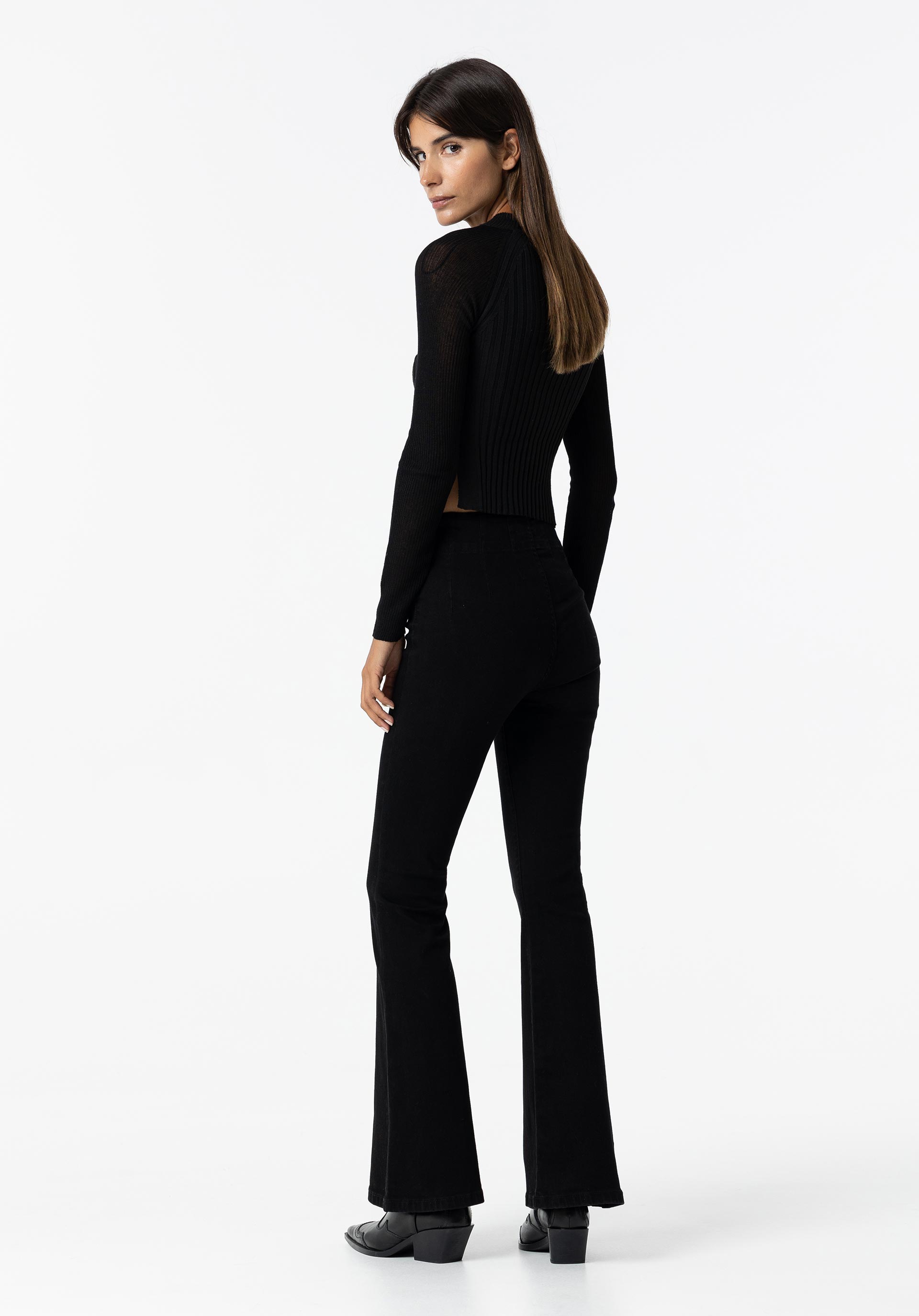 Jeans Flare de Cintura Alta