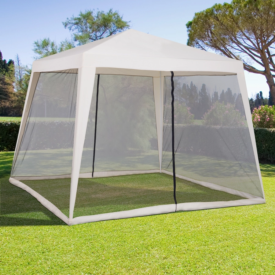 Outsunny Pavillon mit Moskitonetz beige