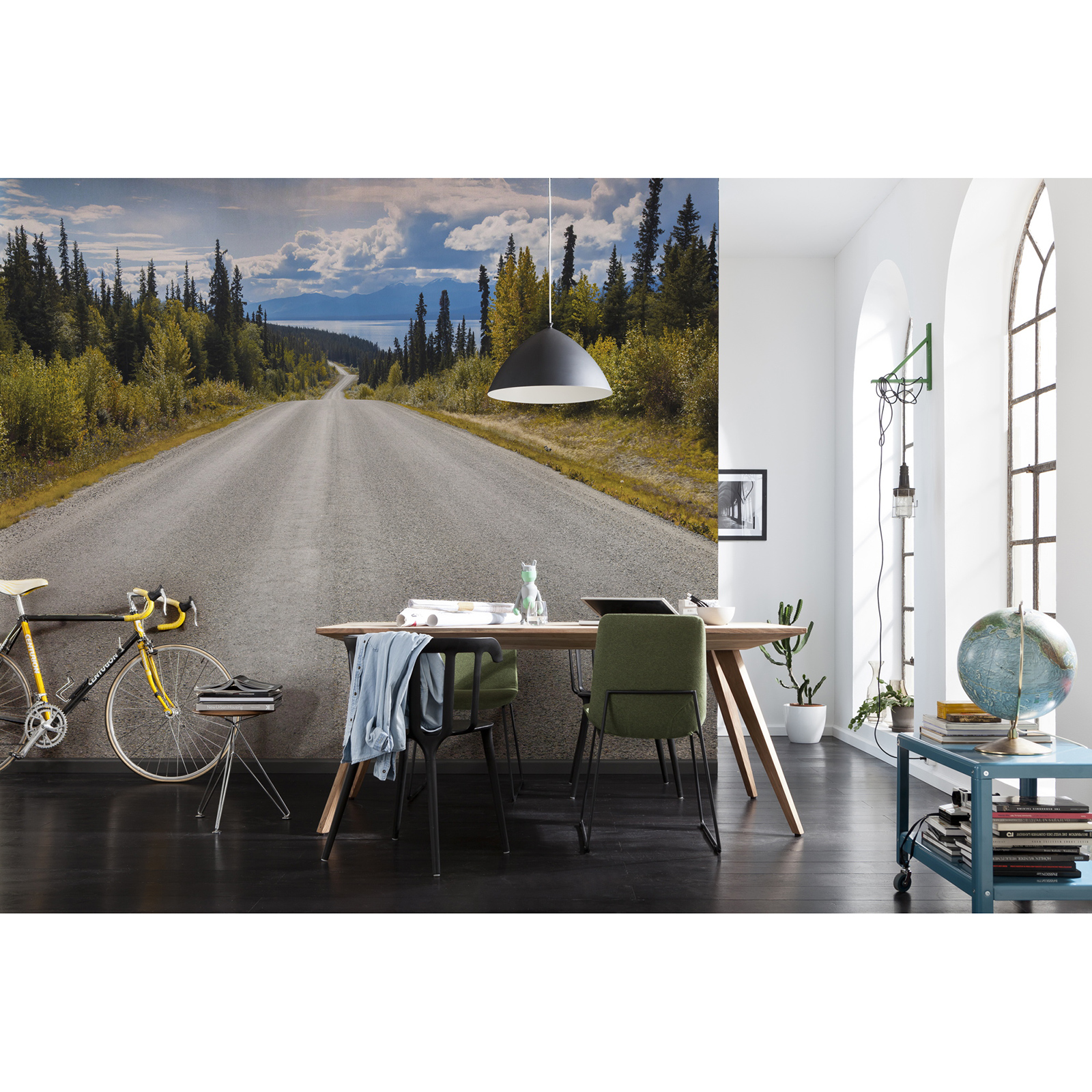 Papier-Fototapete ATLIN ROAD - bunt - 368x254 cm