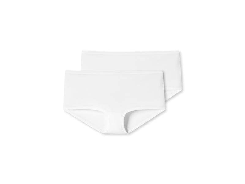 SCHIESSER Shorts Damen 2-er Pack Weiss, M Hipster für Damen
