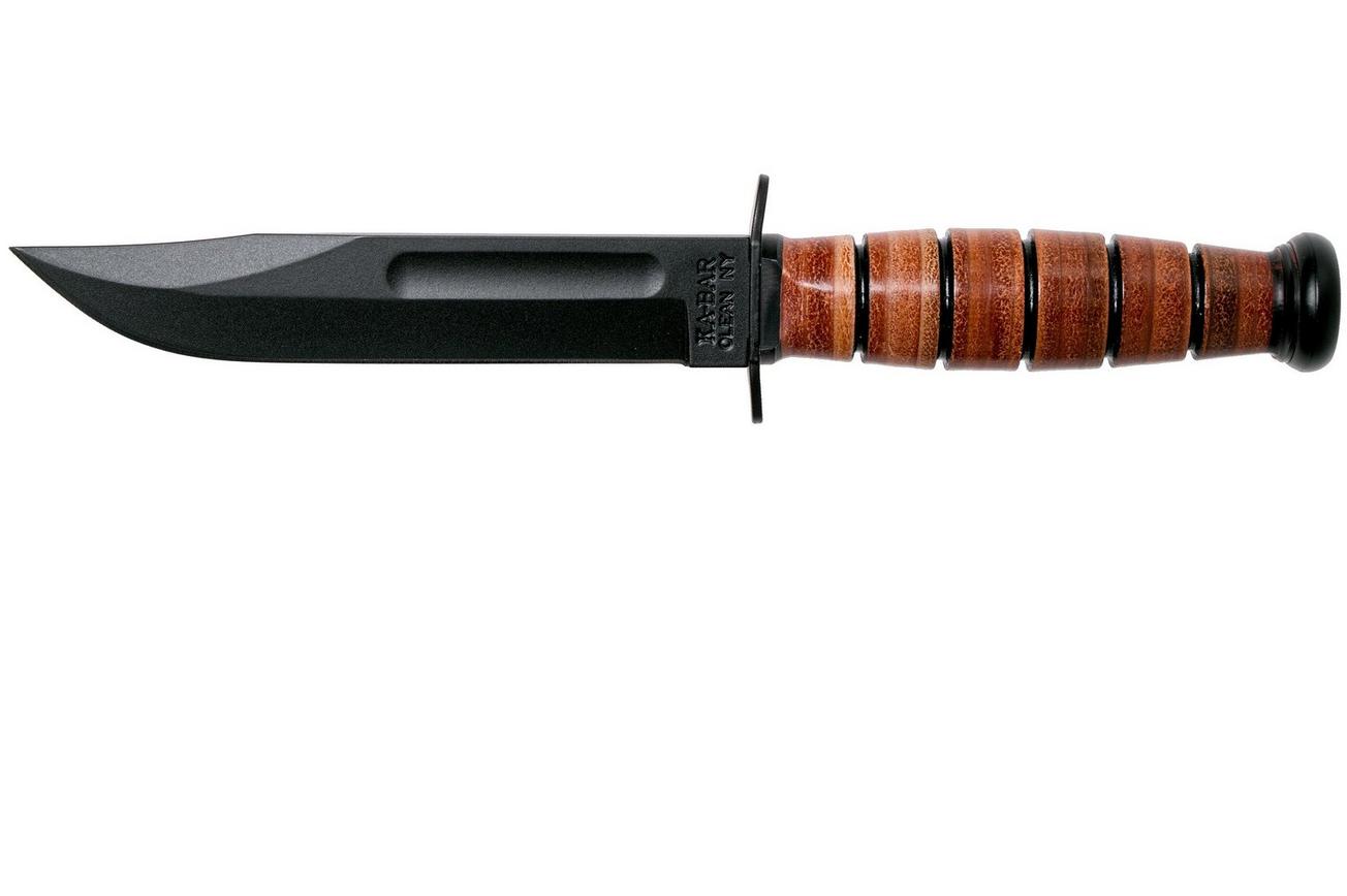 KA-BAR Short USMC Knife 1250, leather sheath