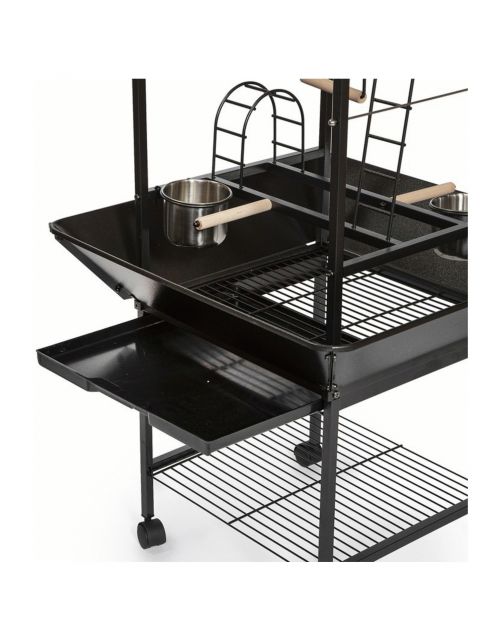 Keddoc Speelplaats Bird Stand - Vogelverblijven - 66.5x63.5x141 cm Antraciet