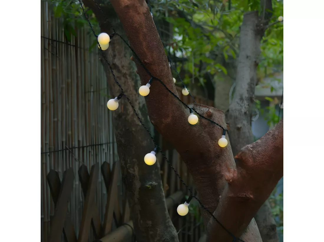 Guirlande boules BILLY Beige Plastique 6.90M