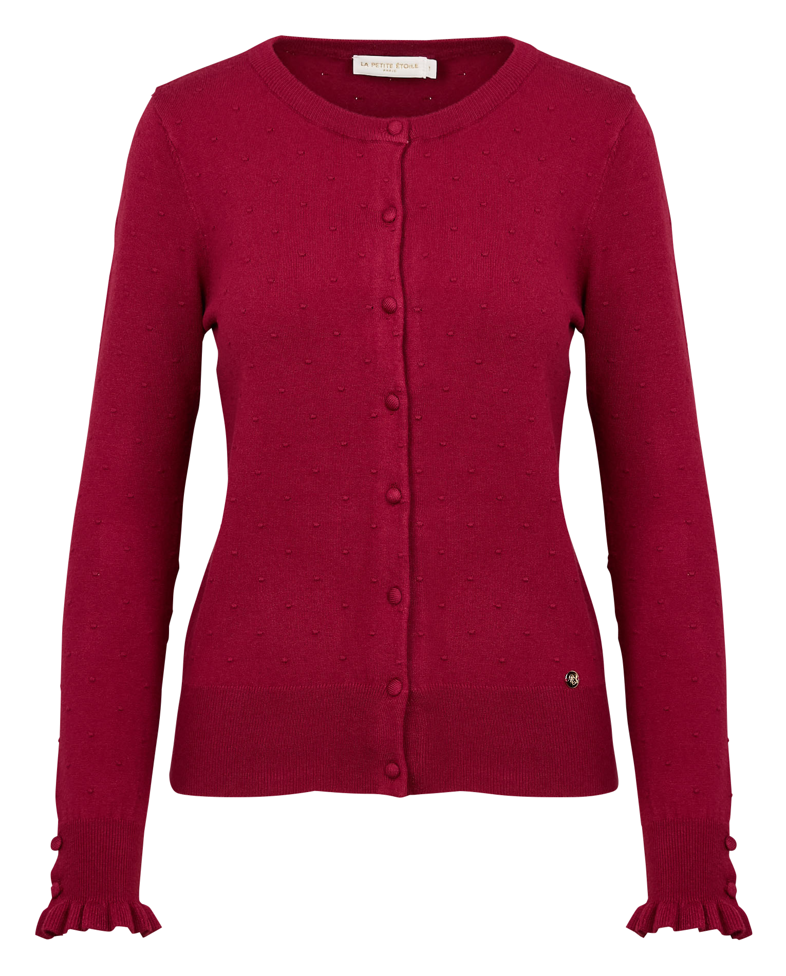 FORINA - Gilet à pois en relief | Rose