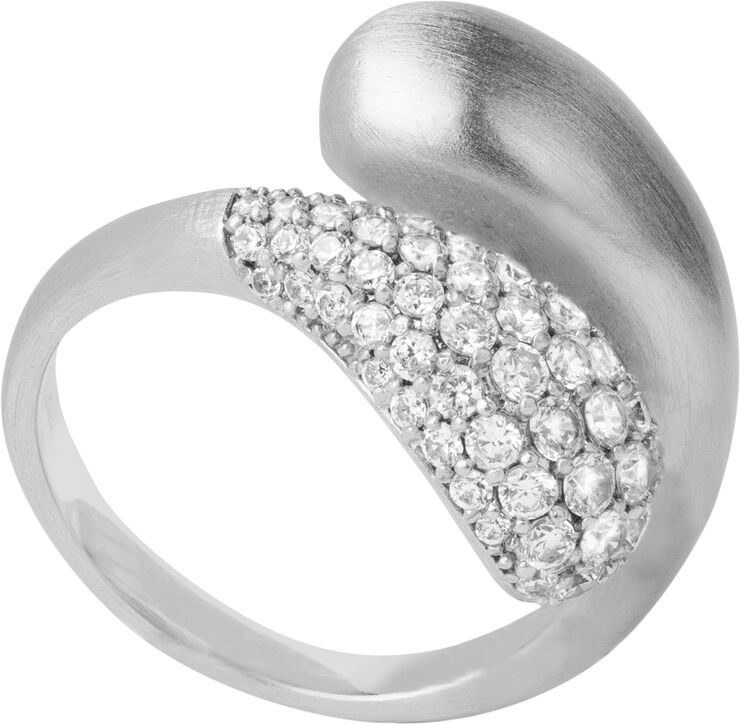 ByBiehl Ocean Flow Duo Ring Sparkle -R Rhodinated silve