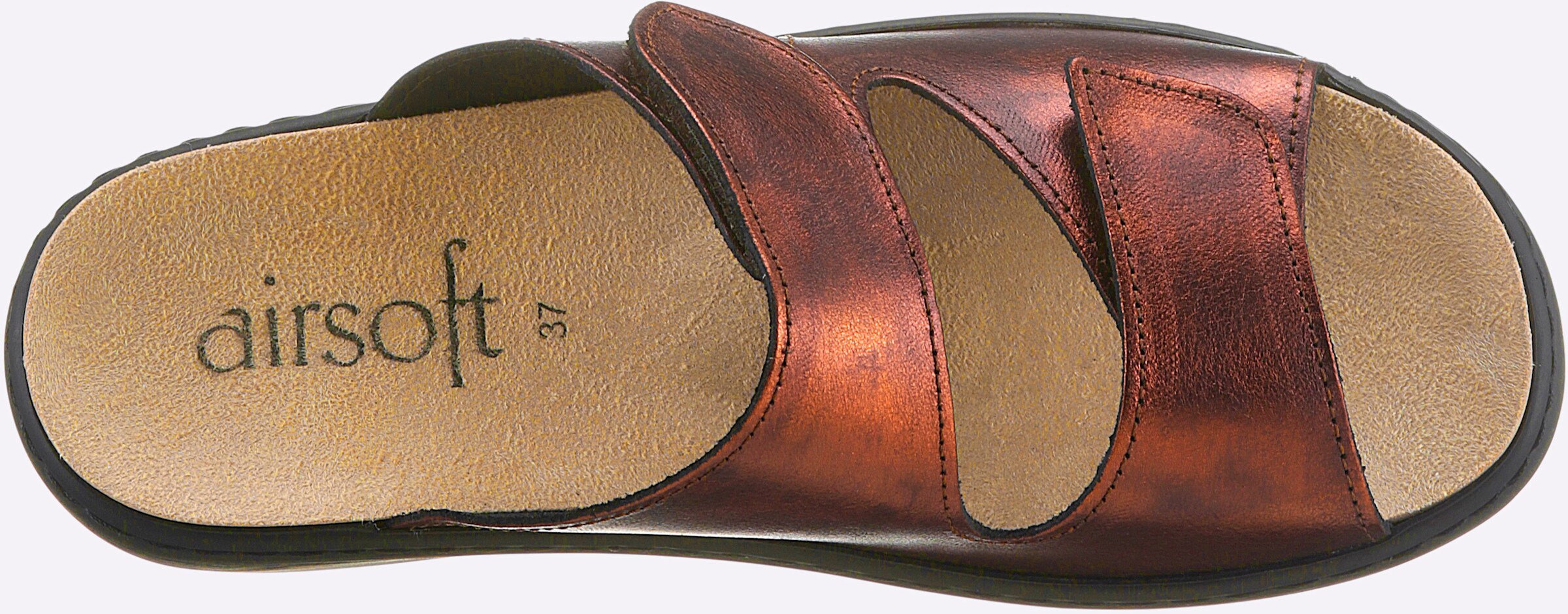 airsoft comfort+ Pantolette in bronzefarben