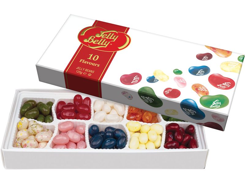 Jelly Belly Gummibonbons 10 Sorten Mischung 125 g Lutschbonbons mit 10 verschiedenen Geschmackssorten