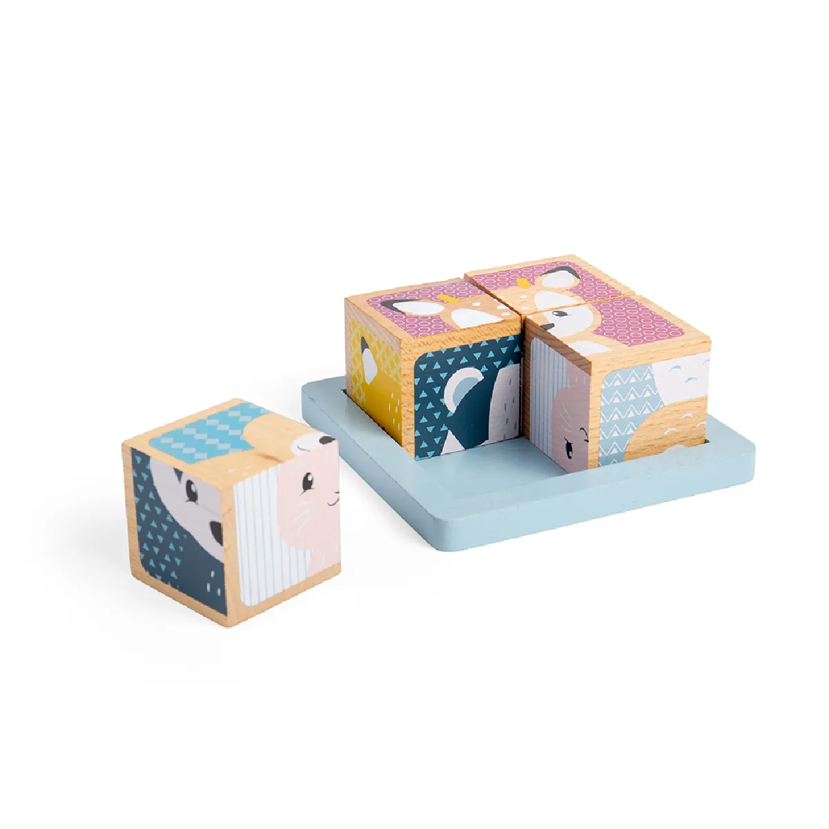 Bigjigs Toys Puzzle Cube Animaux Forêt