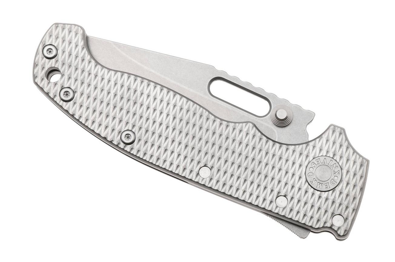Demko Knives MG AD20S Shark-Lock, MagnaCut Clip Point MGAD20S-MAG-TXT-TI Milled Titanium, zakmes
