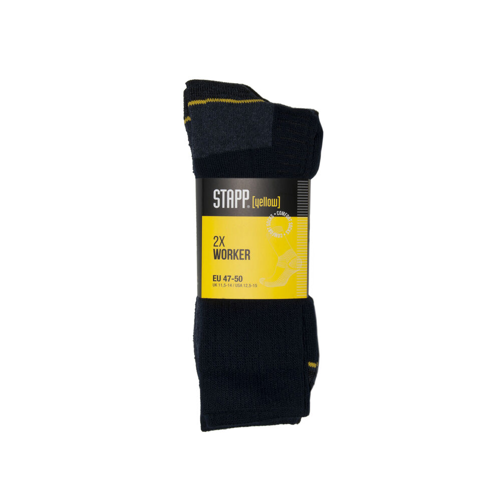 STAPP Yellow Worker - Werksokken - 2-Pack - Blauw - 47-50